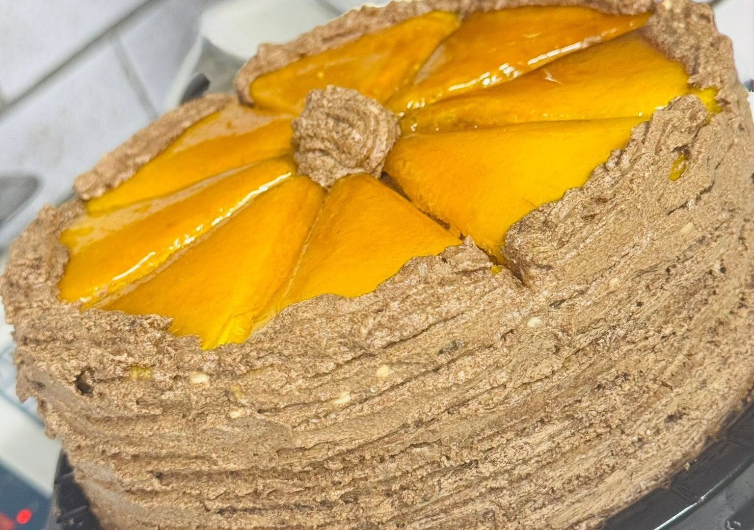 Hungarian Chocolate Mango Cake Recipe – Rich Chocolate Cake with Fresh Mango 572518606_1400629391910663_3452714859102688535_n